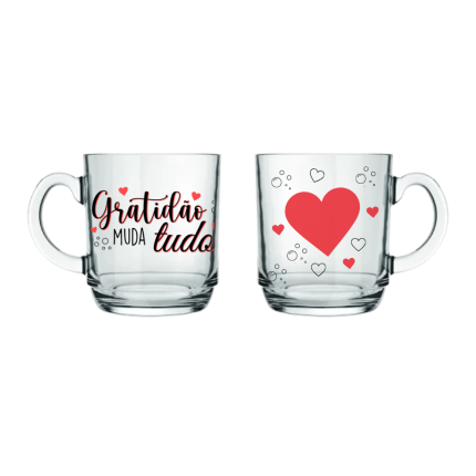 Caneca Aspen 300ml - Gratidão Muda Tudo Vermelha