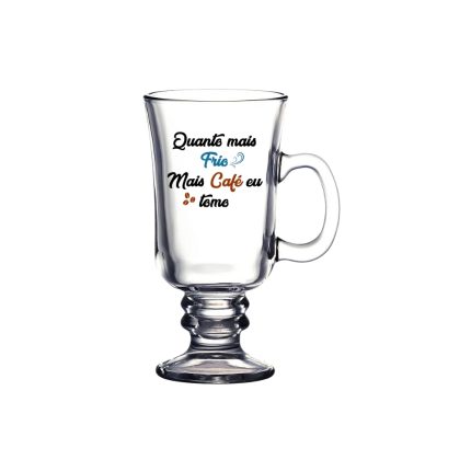 Taça Irish Coffee Libbey 251ml - Quanto Mais Frio Mais Café Eu Tomo