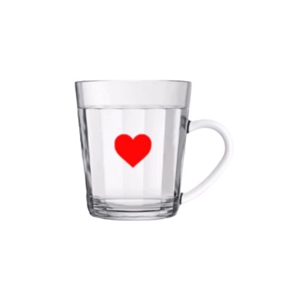 Xícara Americana 270ml - Coração vermelho
