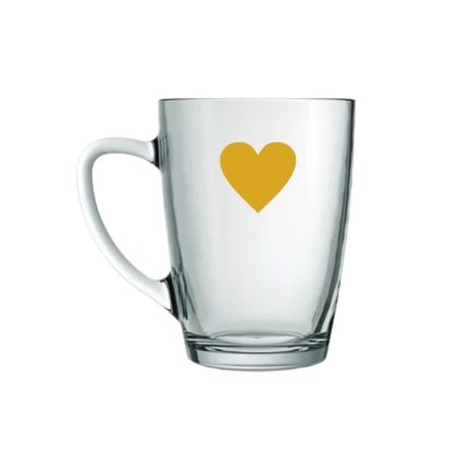 Caneca Tarsila 300ml - Coração Dourado