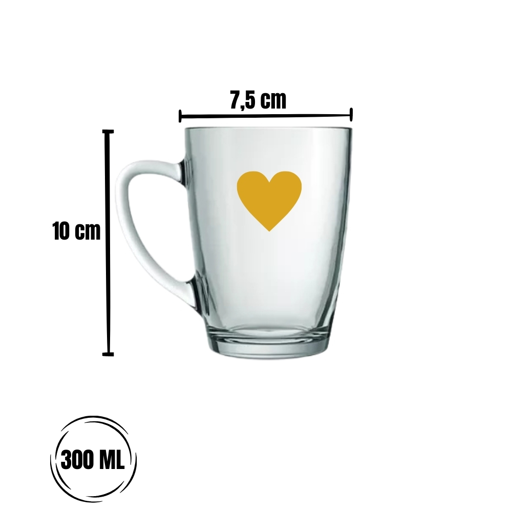 Caneca Tarsila 300ml - Coração Dourado - Imagem 2